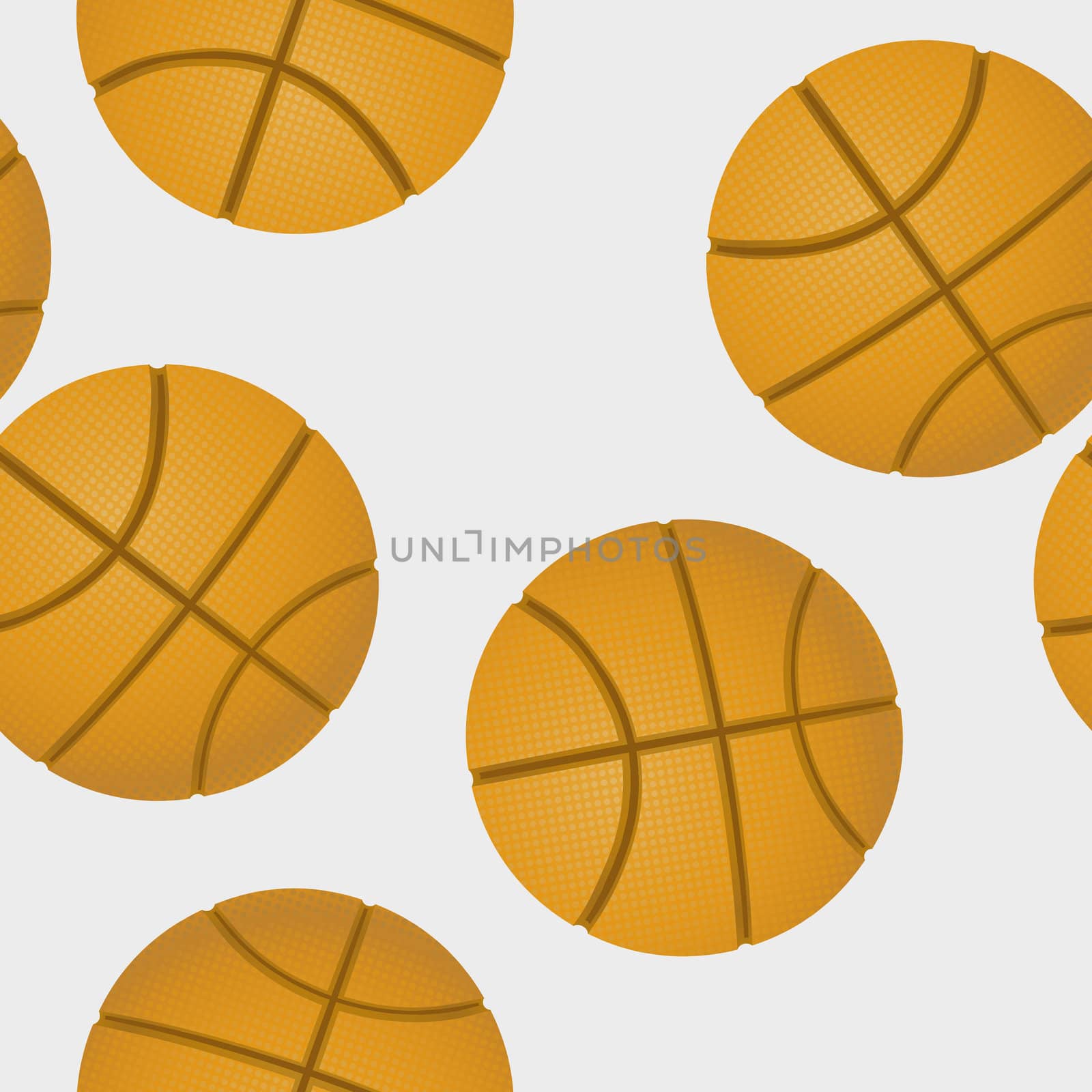Pattern design with basketballs, abstract art