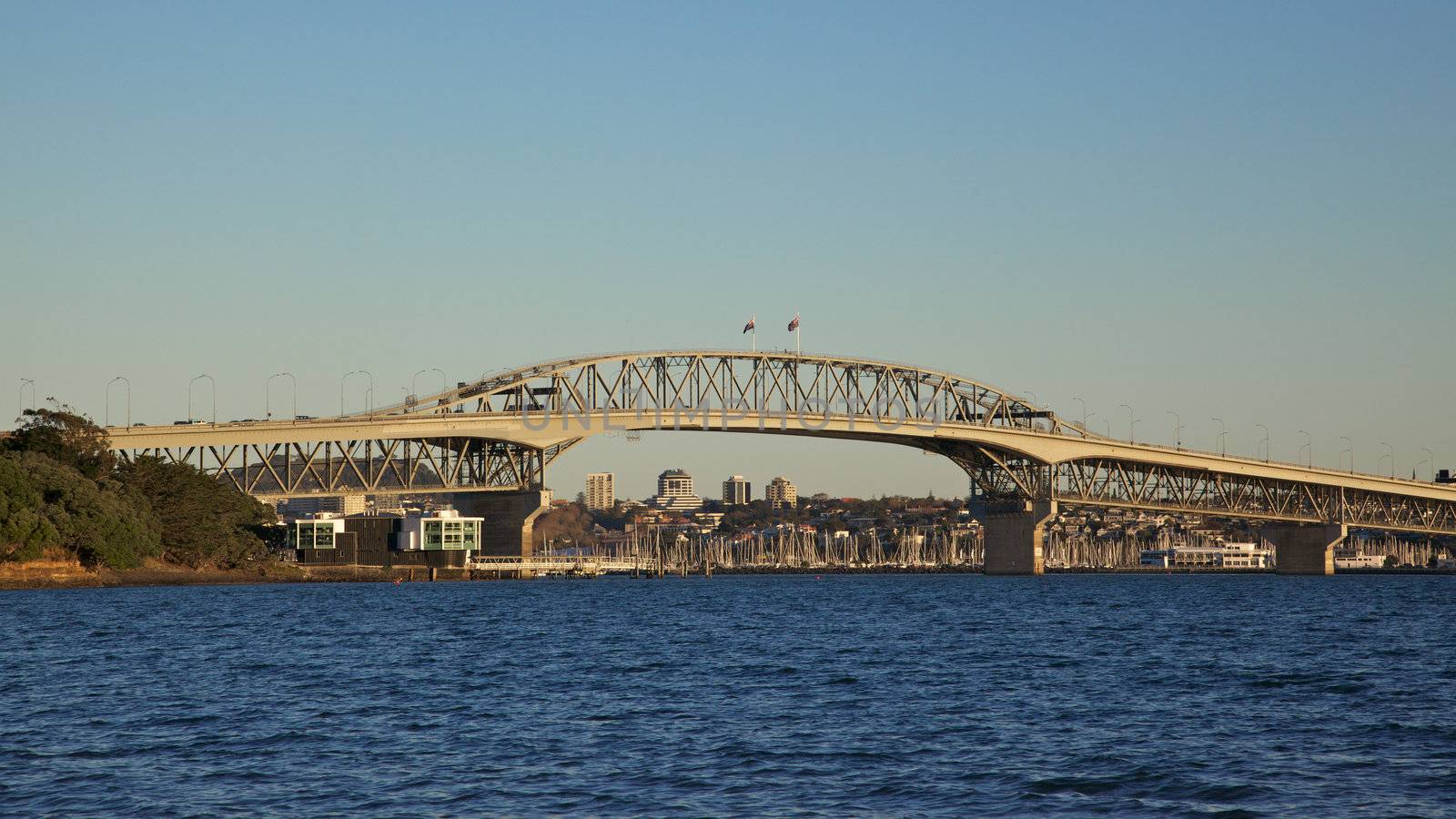 Auckland Harbour Bridge, North Island, New Zealand.