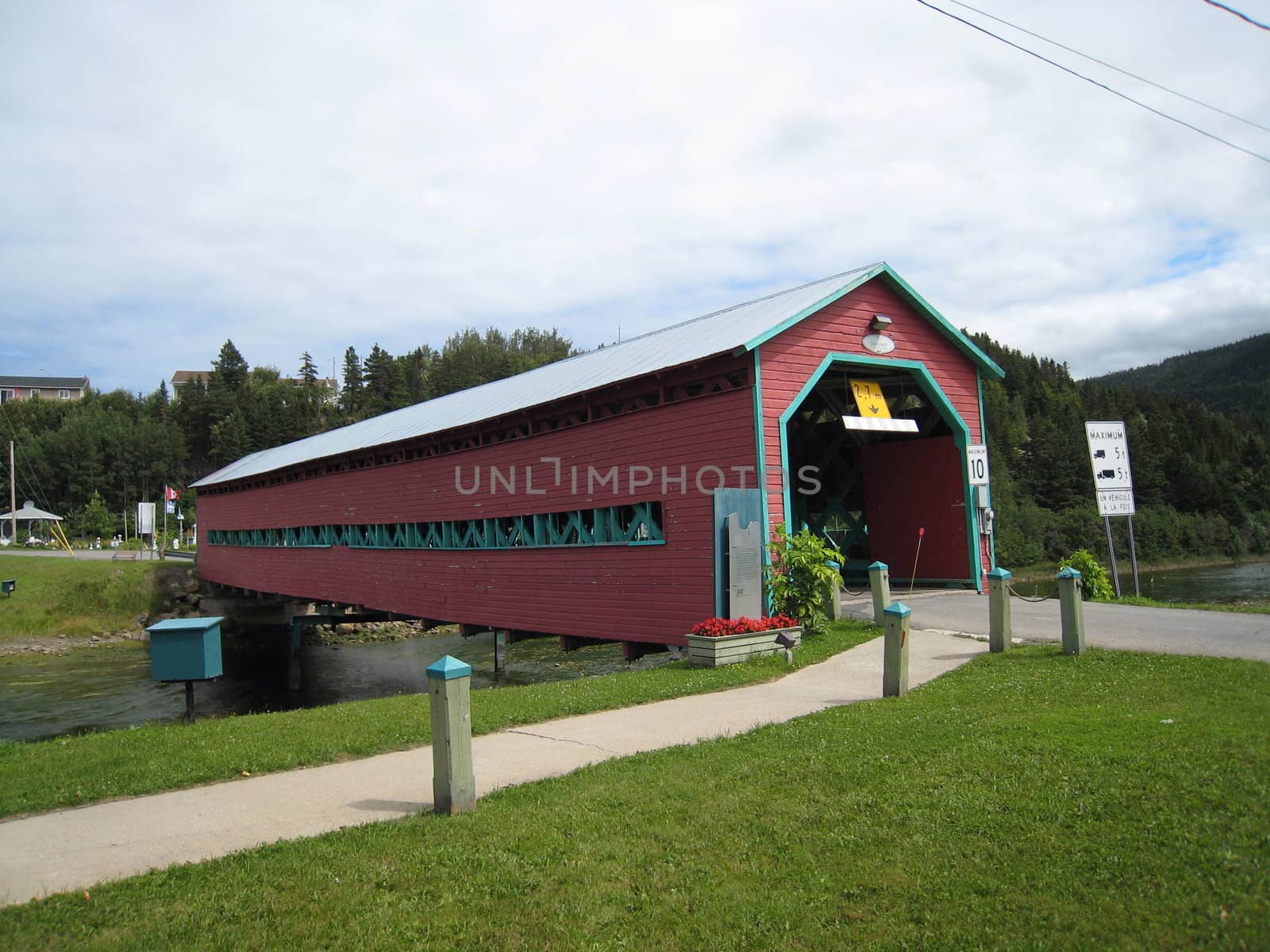 covered bridge in Gaspesie, Quebec