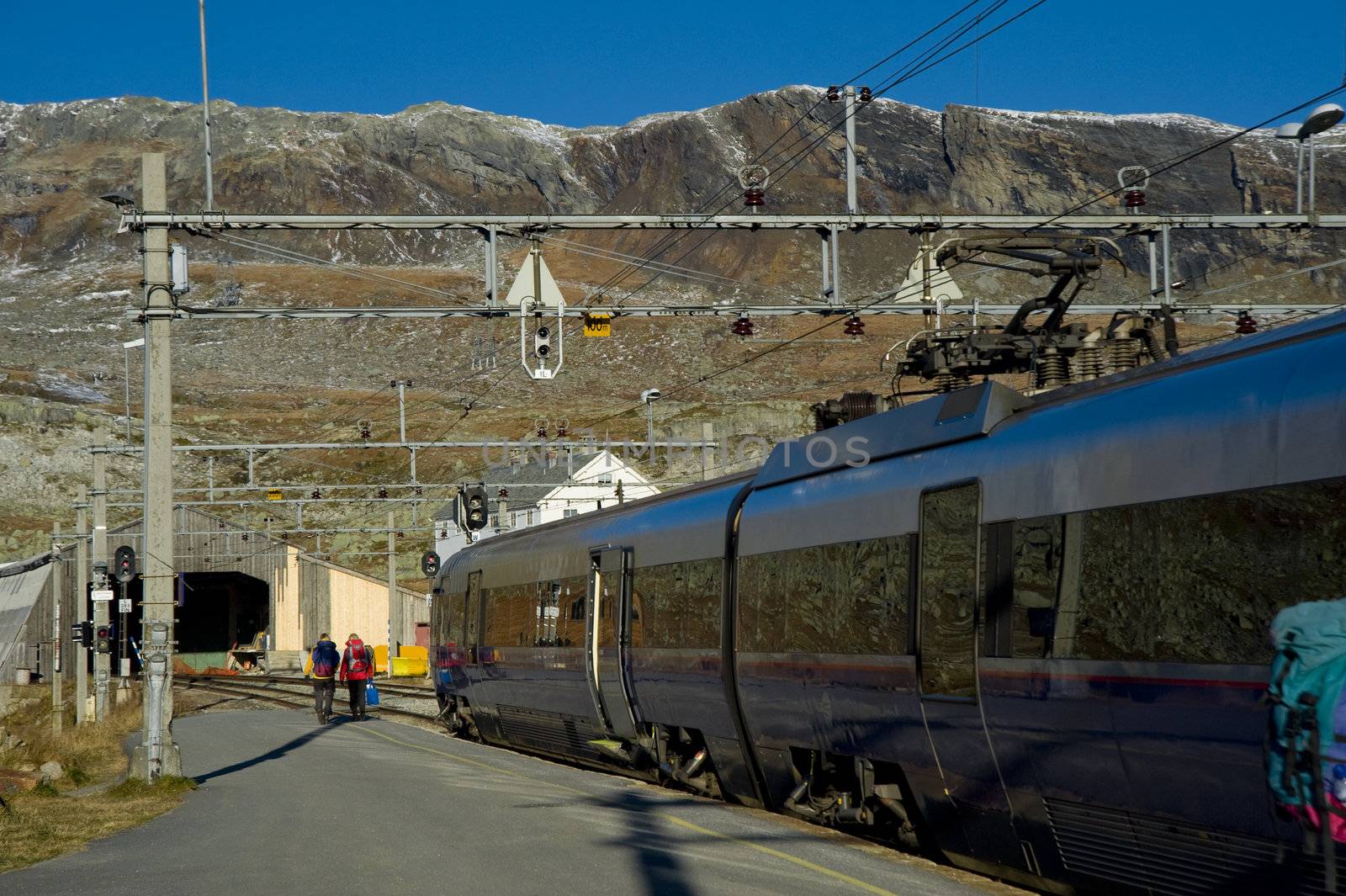 Railway station in Norway taken on October 2010