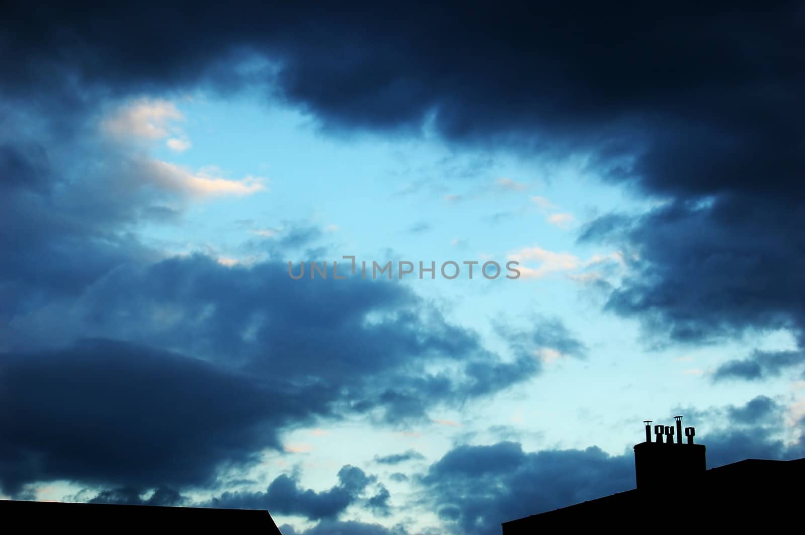 Dark majestic stormy clouds.
The rain is coming.