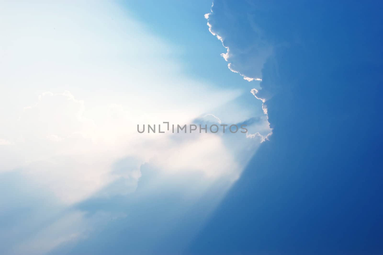 Blue sky and white clouds by johnnychaos