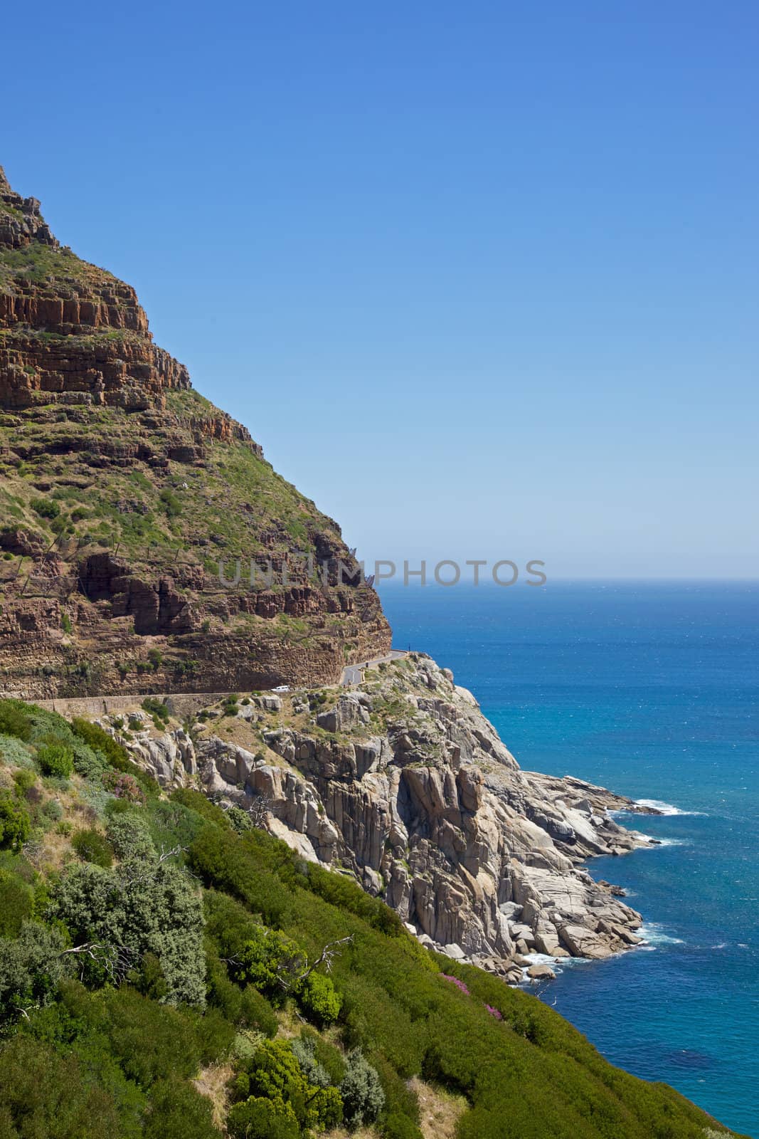Scenic Chapman's Peak Drive, Cape Peninsula, South Africa.