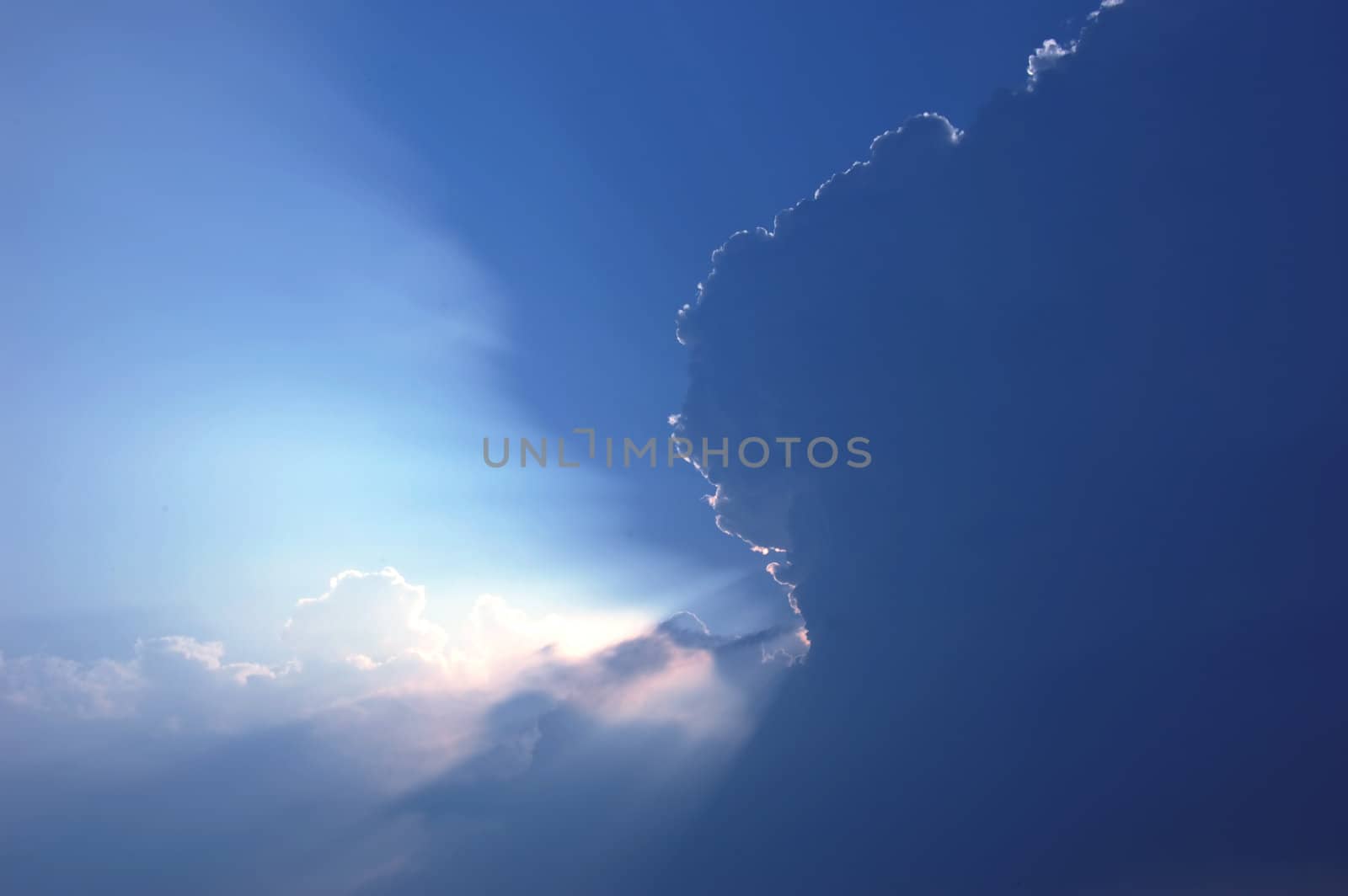 Beautiful blue sky and white clouds.