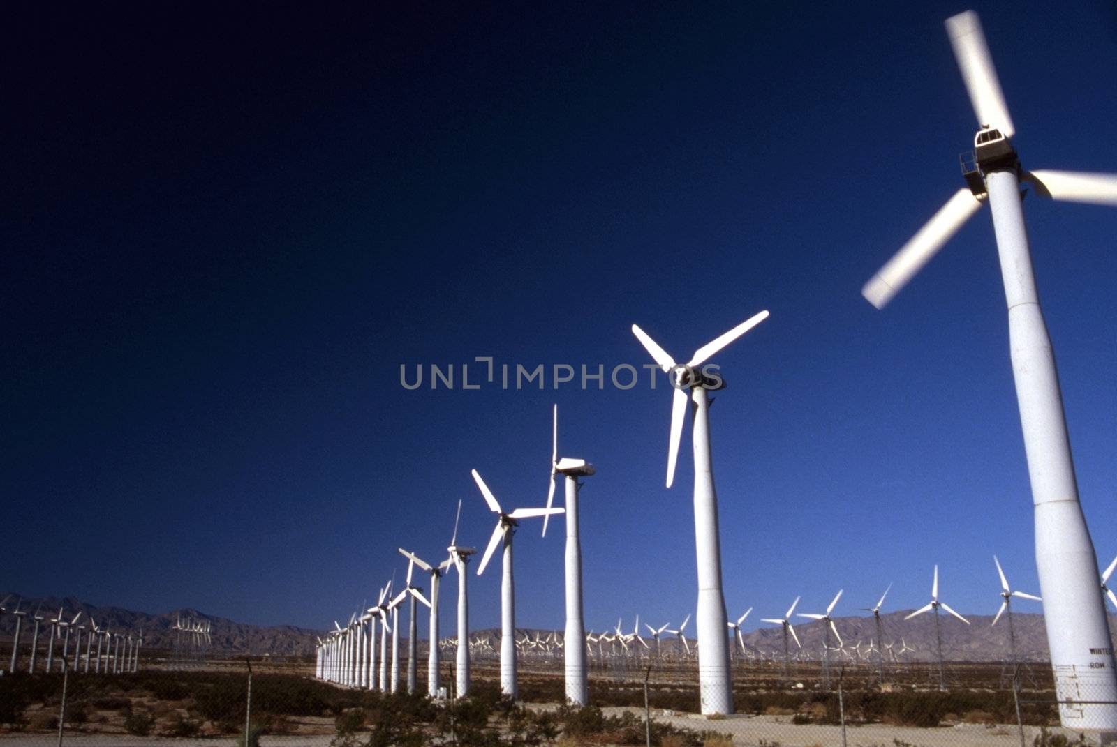 Wind power generators in California desert