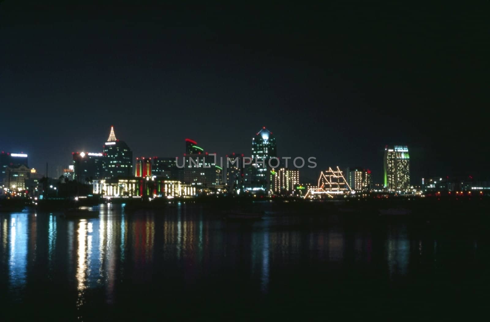 Night view of San Diego skyline