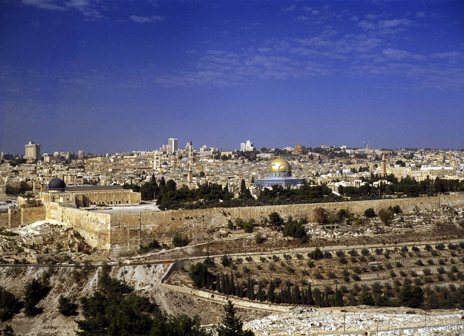 Panaromatic view of Jerusalem from Mt.Olives