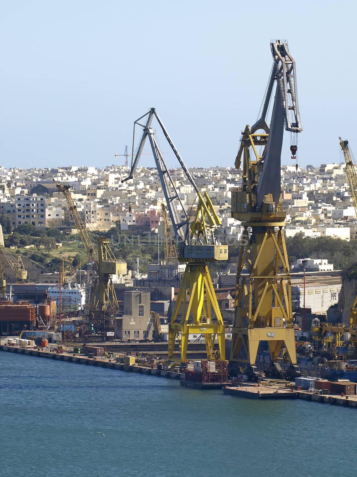 General view of the world famous Malta dockyards