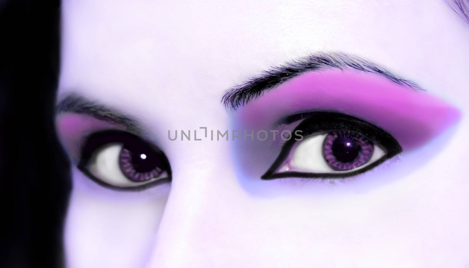 Detail of glamorous and very beautiful feminine eyes     