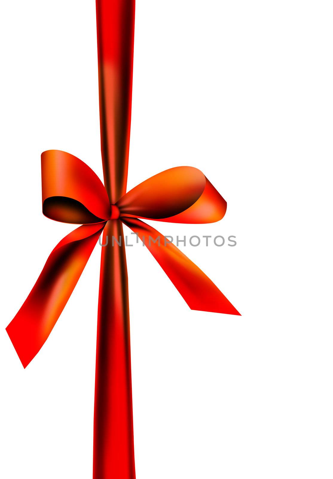 Red gift ribbon by photochecker