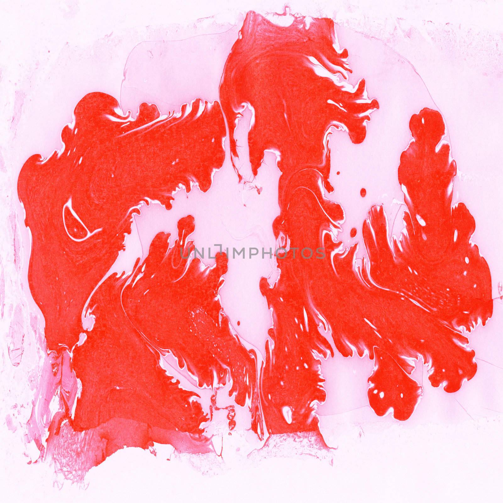 Abstract background, watercolor, hand painted on a paper. Pink, red, violet, white