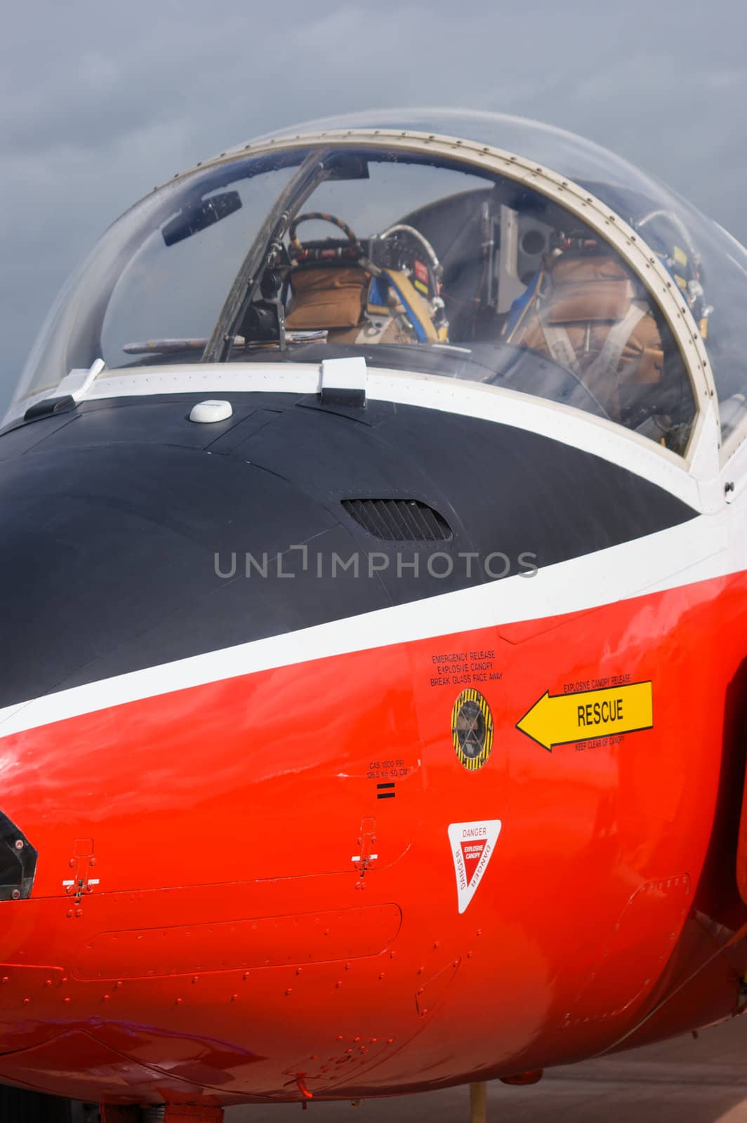 Close up of Royal Air Force Jet Provost Trainer