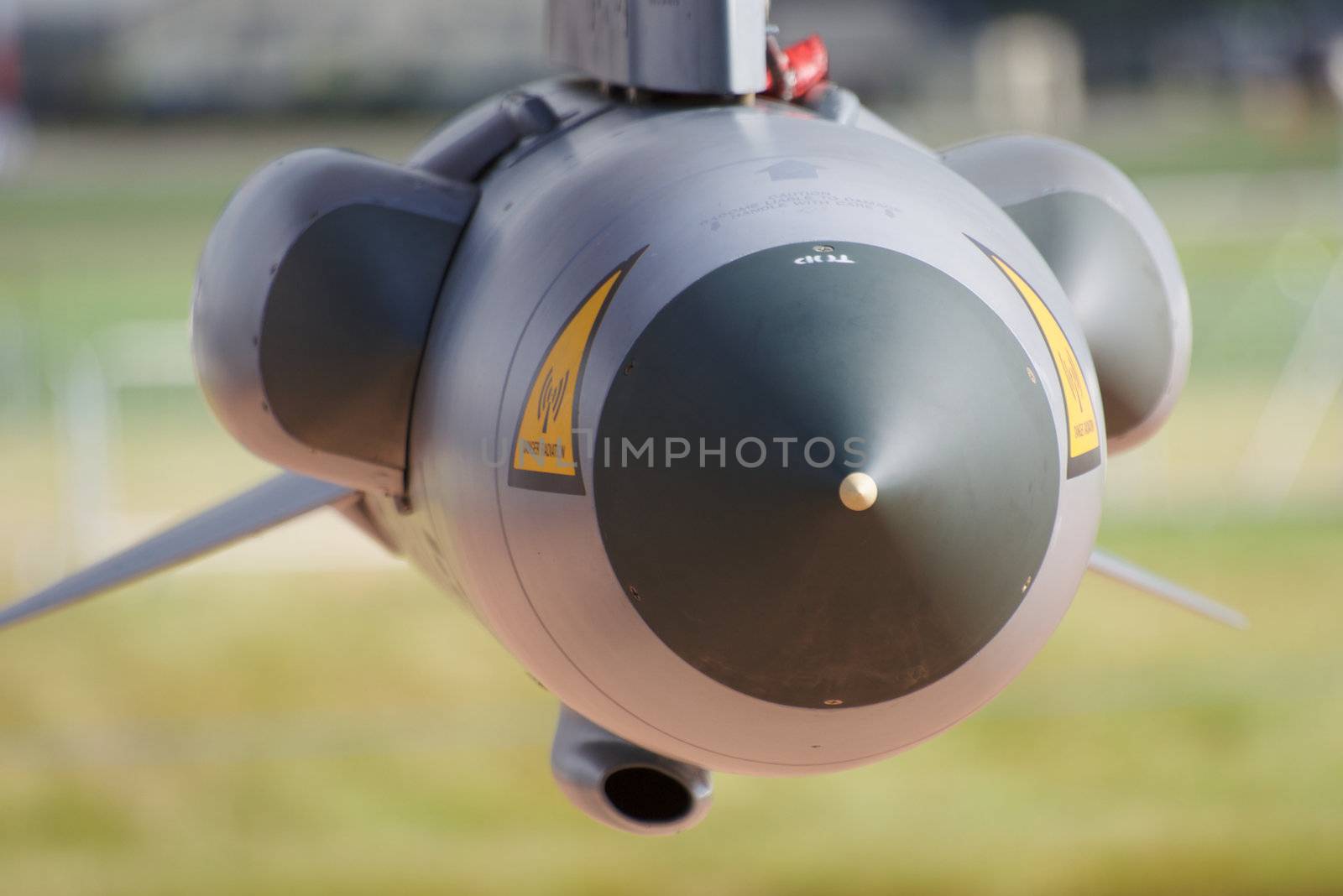 Close up of missile mounted on Eurofighter Typhoon