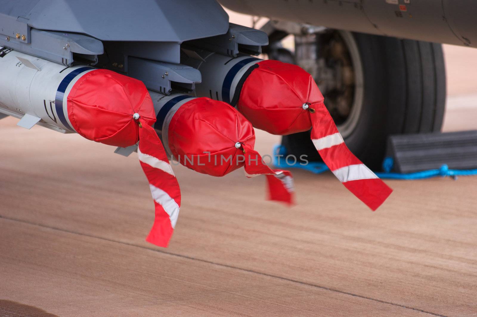 Close up of missile mounted on Tornado Jet Fighter