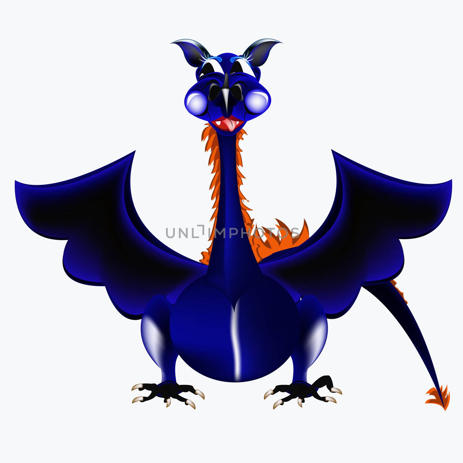 Dark blue dragon-New Year's a symbol of 2012 by sergey150770SV