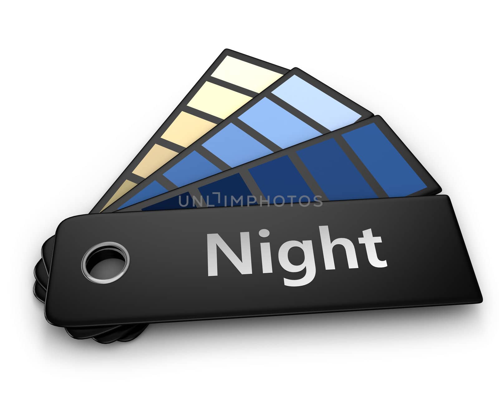 Color palette of night isolated on white background