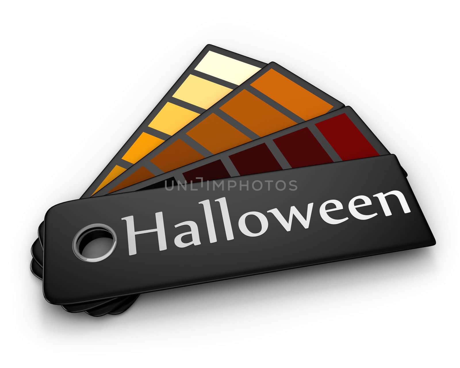 Color palette of Halloween isolated on white background