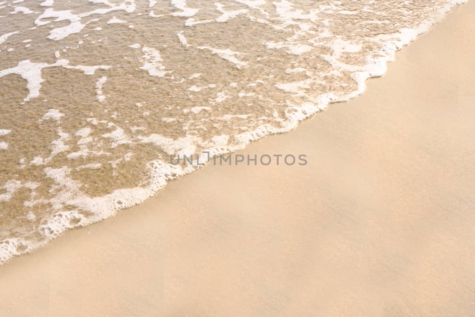 Sand beach water background at day