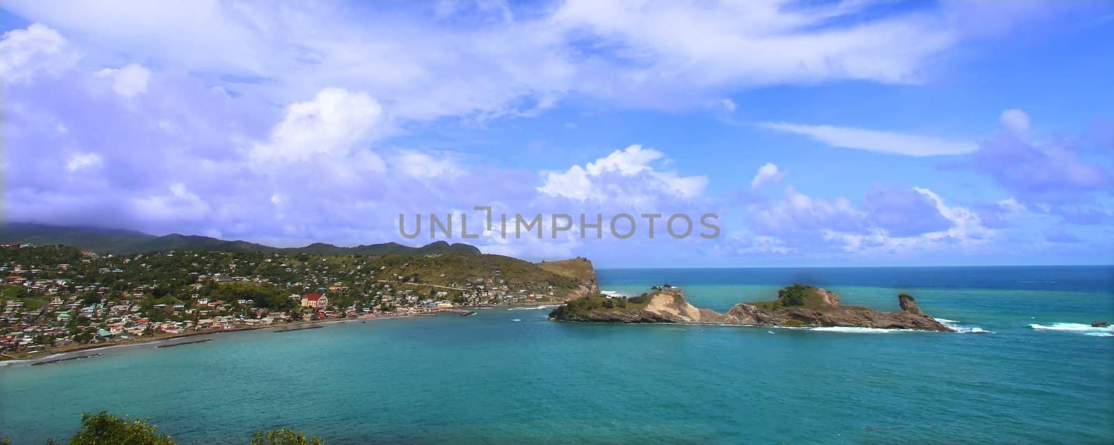 Beautiful Dennery Bay on the Caribbean island of Saint Lucia.