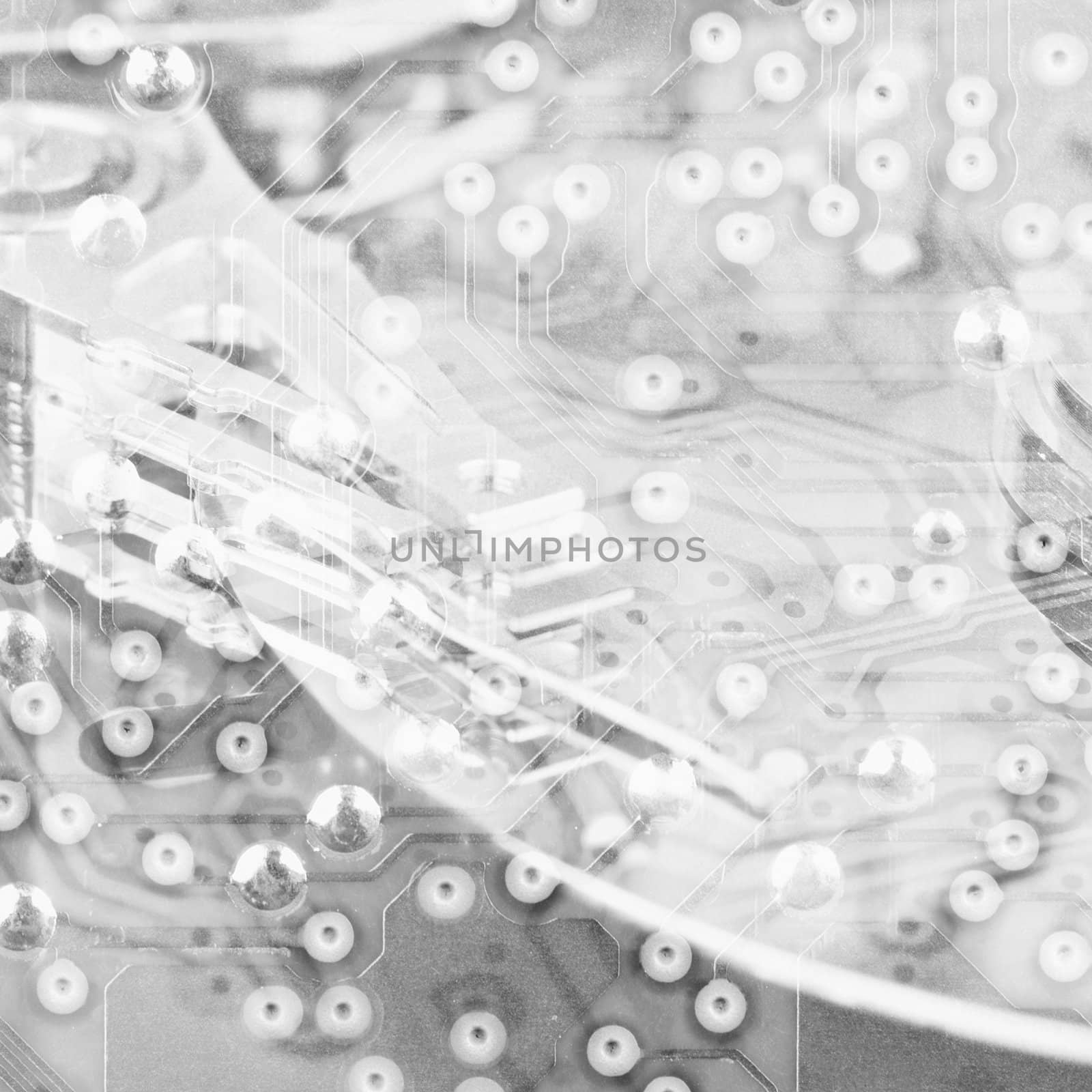 Abstract monochrome electronic industrial square background