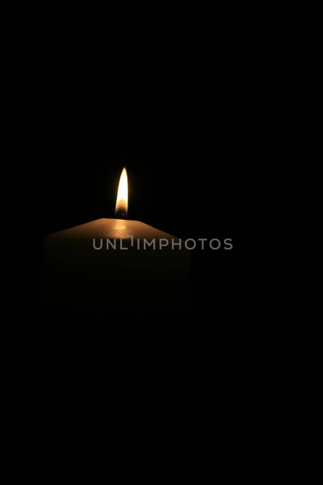 burning candle, flame light by koep