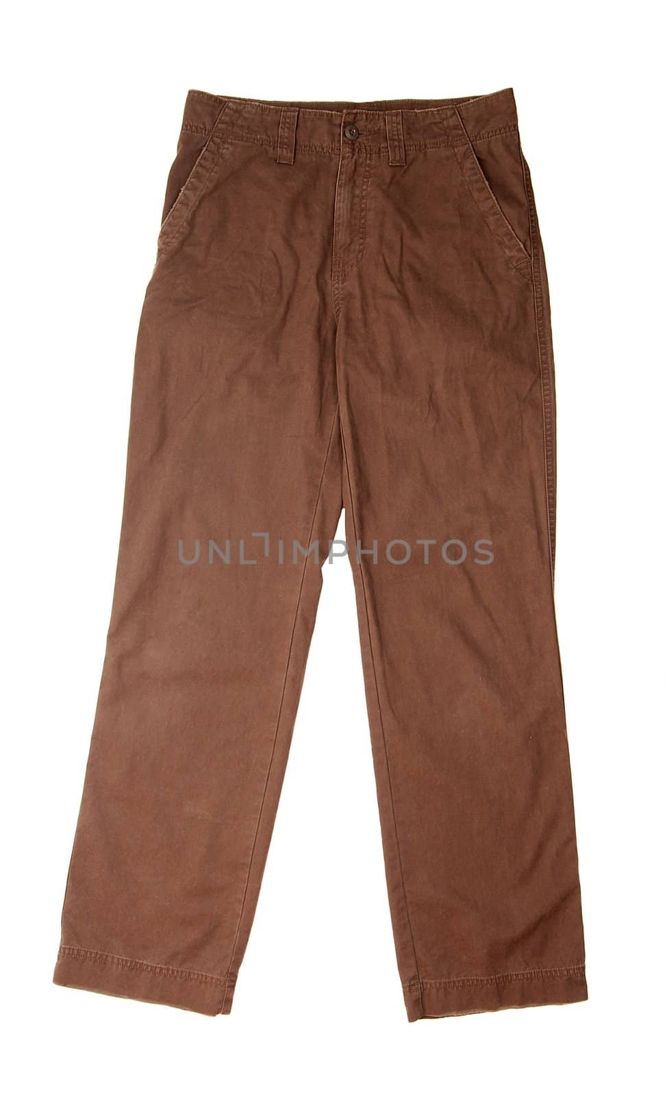Brown trousers isolated on white