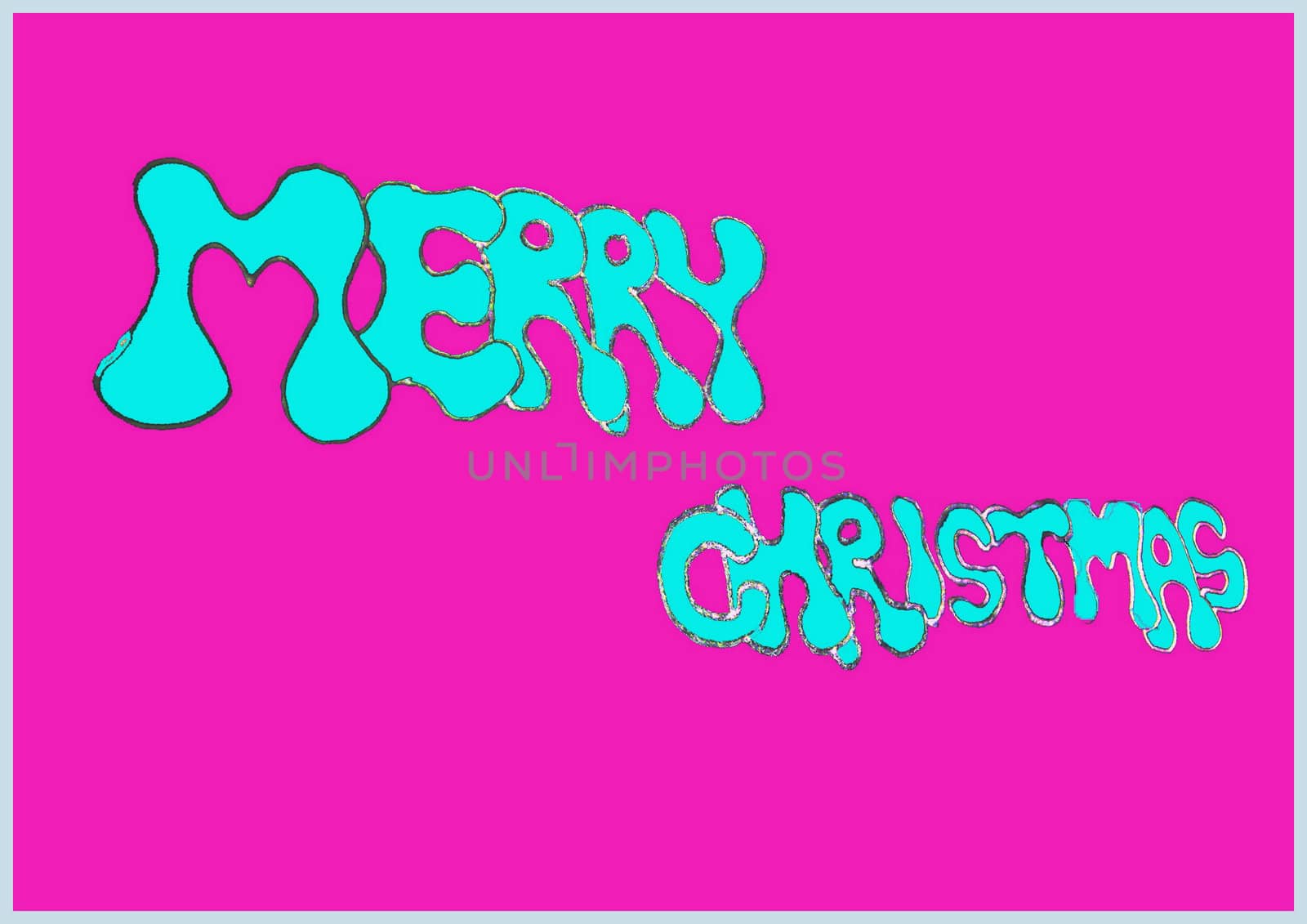 A conceptual image of the text celebrating a merry christmas