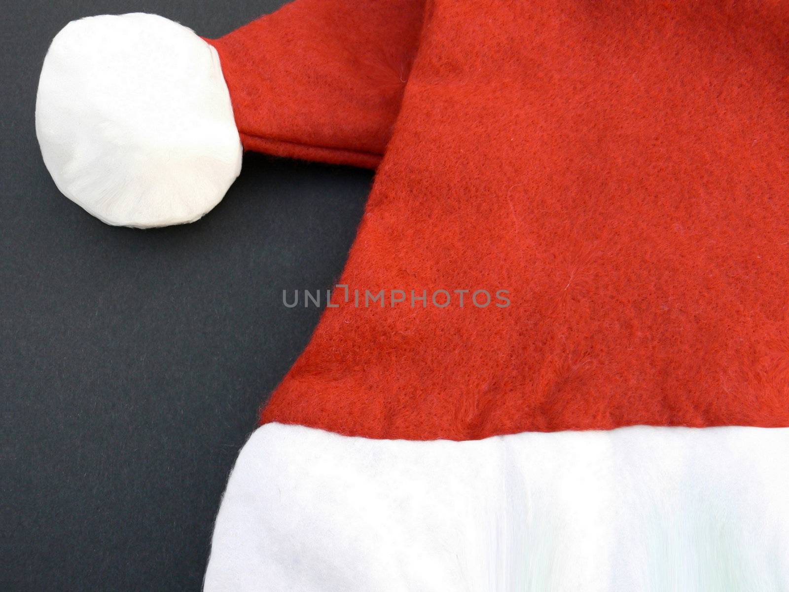 Santa clause hat isolated over gray background