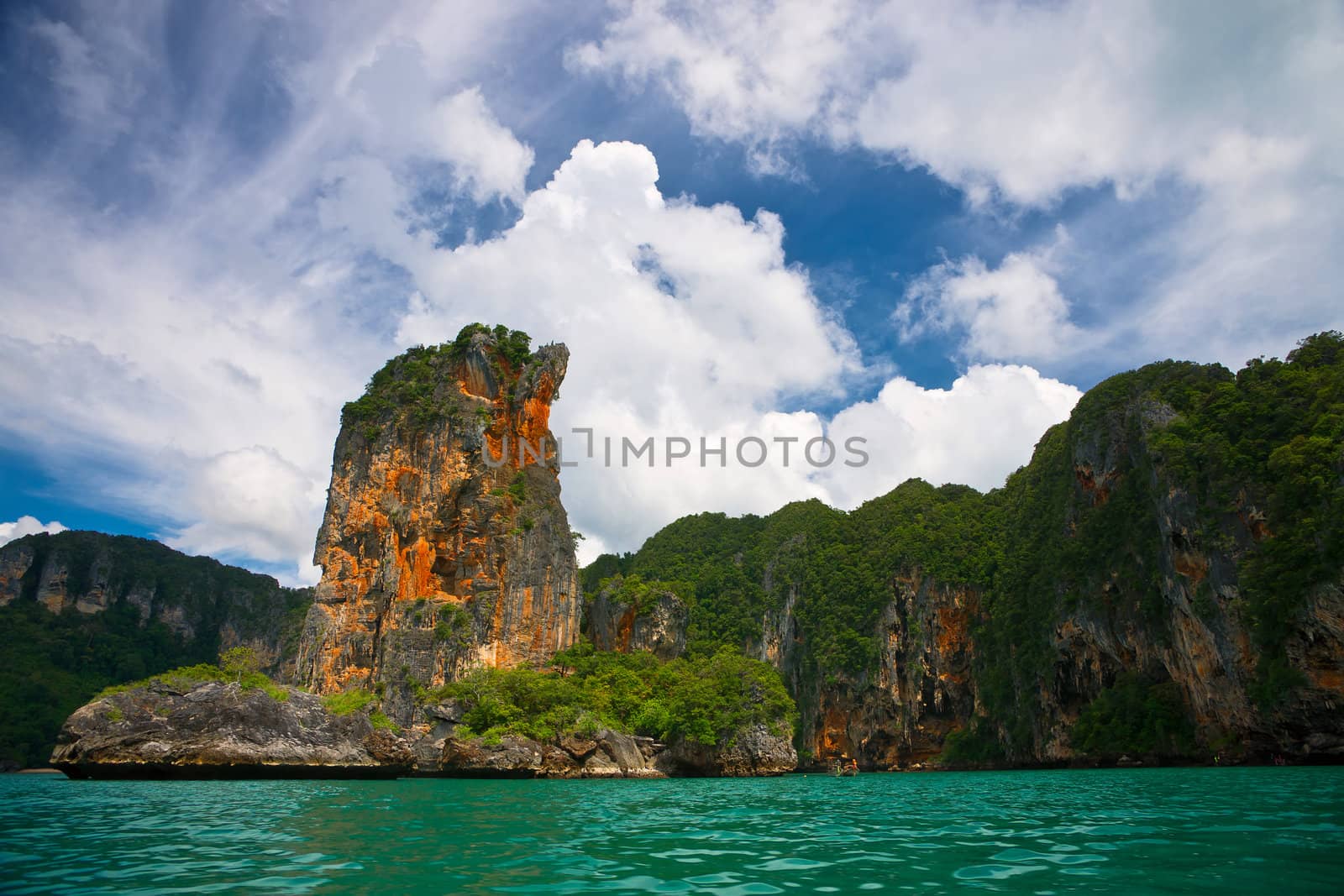 Rocks in Andaman sea, Railay, Krabi province, Thailand