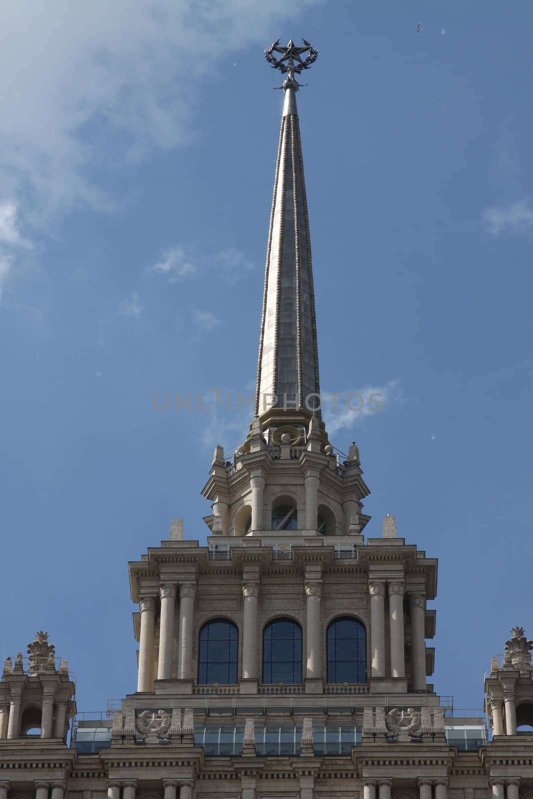 High and unique architecture of a historic building.