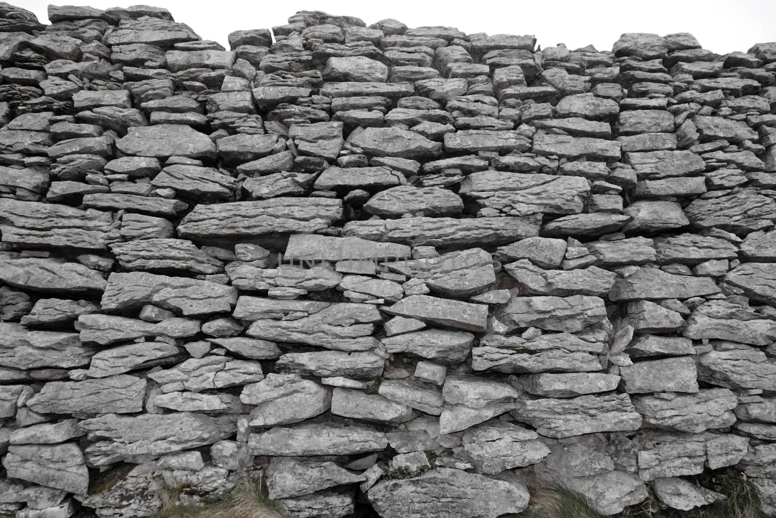 rocky boundary walls in scenic west ireland