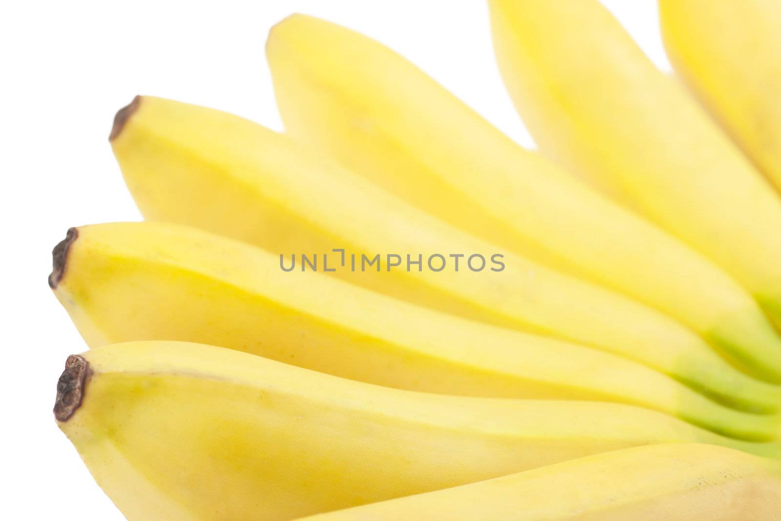 A bunch of bananas isolated over white background