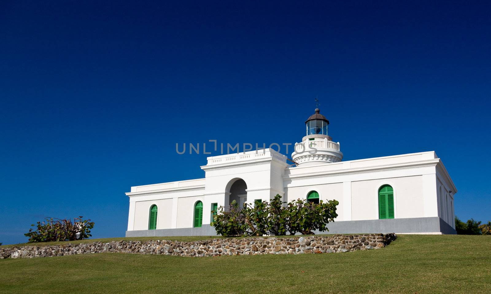 Cape San Juan lighthouse on north east corner of Puerto Rico near Cabo Rojo