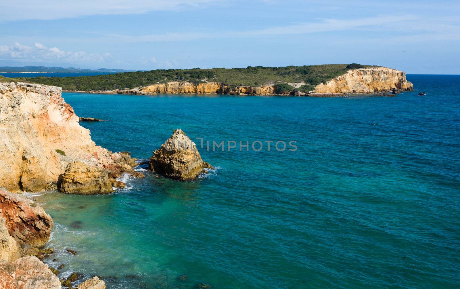 Rocky headland off Puerto Rico by steheap