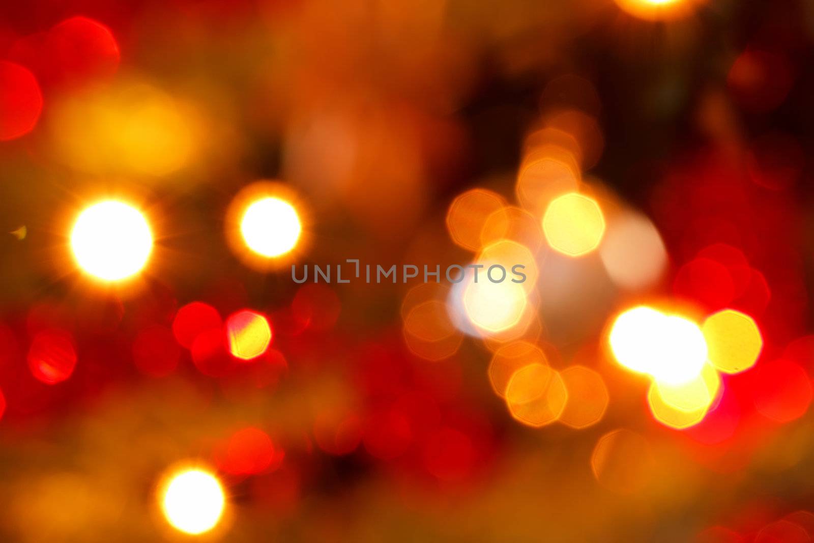 Defocused abstract red and yellow christmas background  by artush