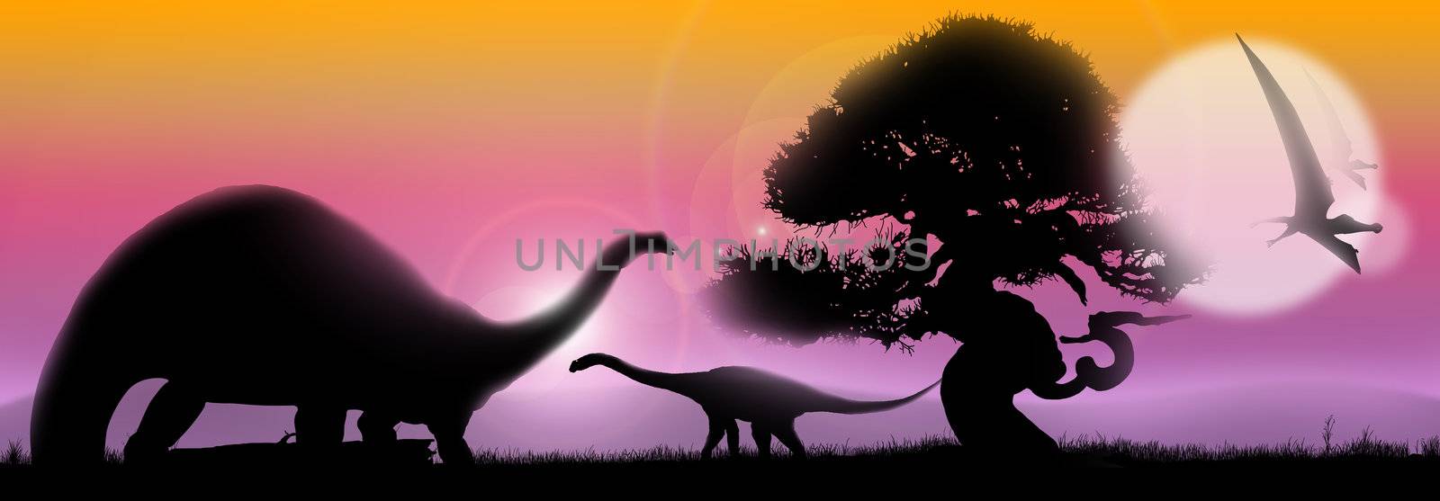 Dinosaurs soft landscape by catalby