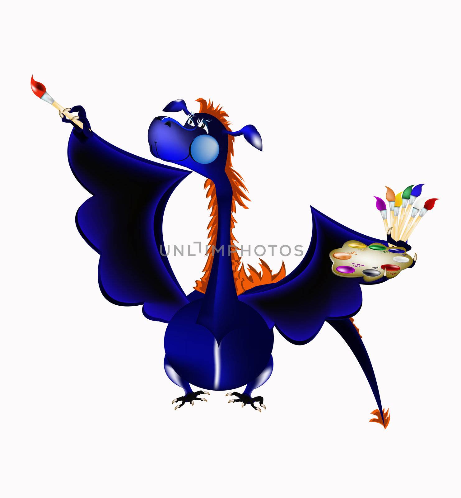 Dark blue dragon a symbol of new 2012 on east calendar