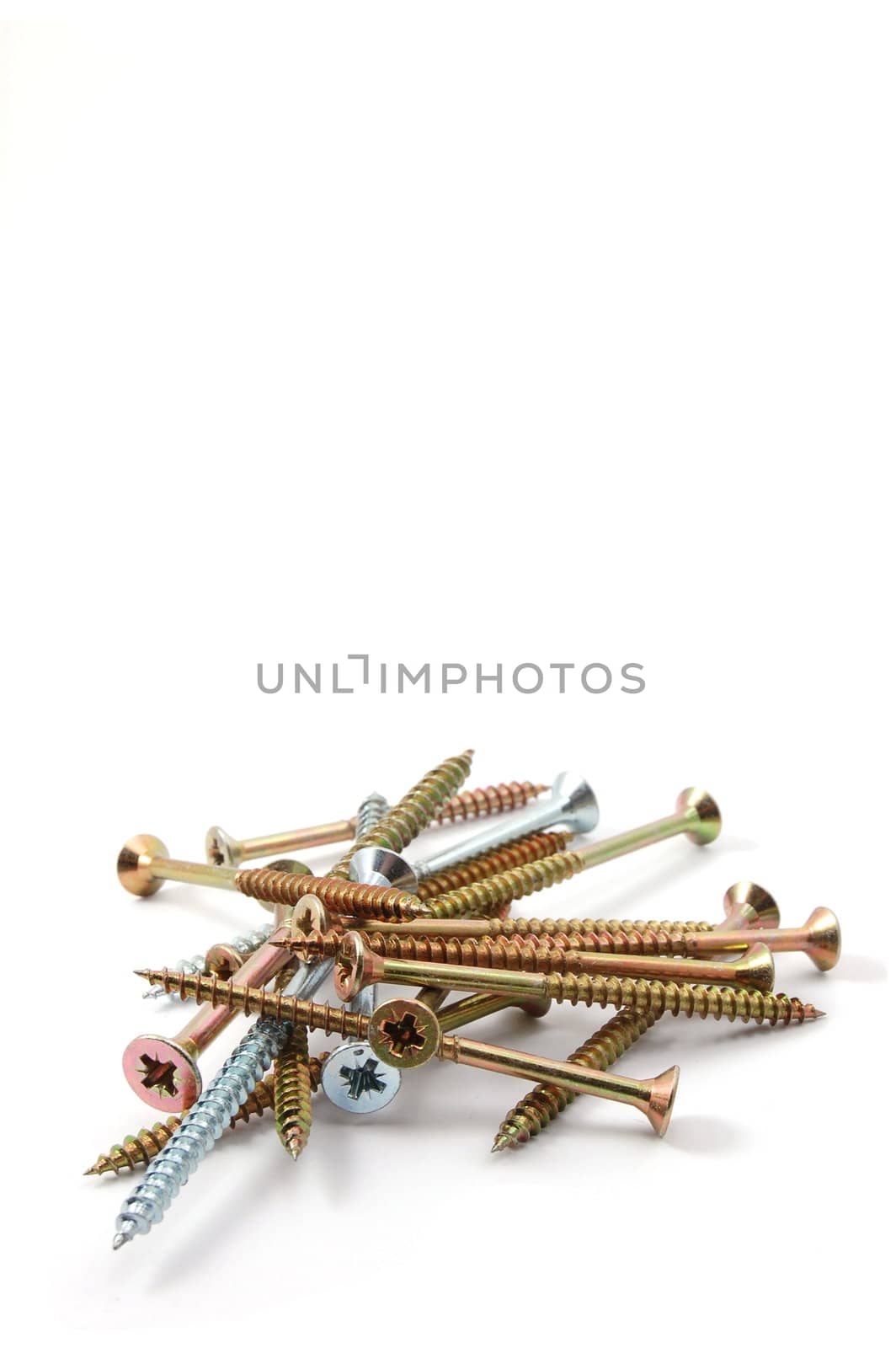 screws isolated on white background by gunnar3000