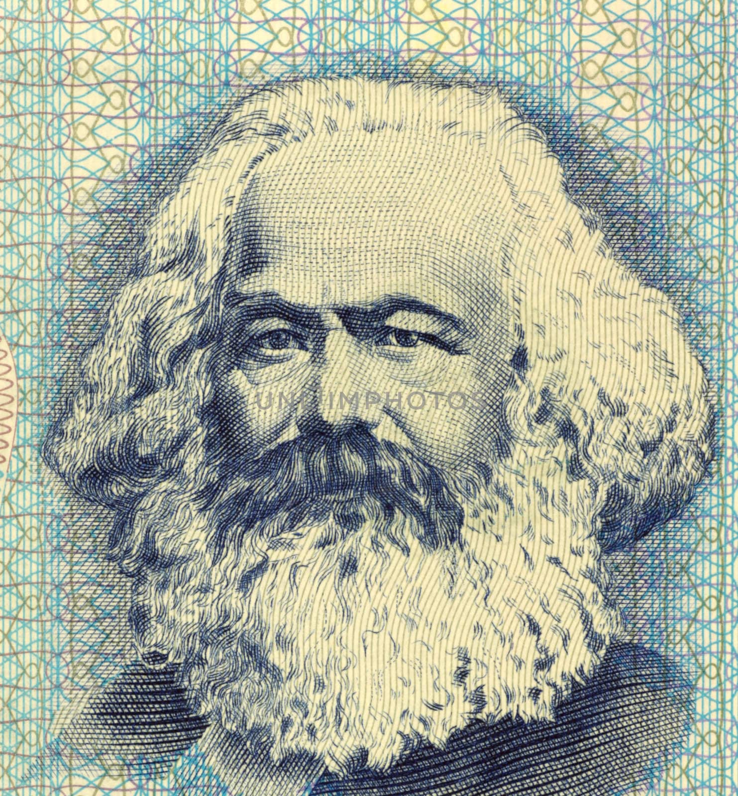 Karl Marx (1818-1883) on 100 Mark 1975 Banknote from East Germany. German philosopher, political economist, historian, political theorist, sociologist, and communist revolutionary, whose ideas played a significant role in the development of modern communism and socialism.