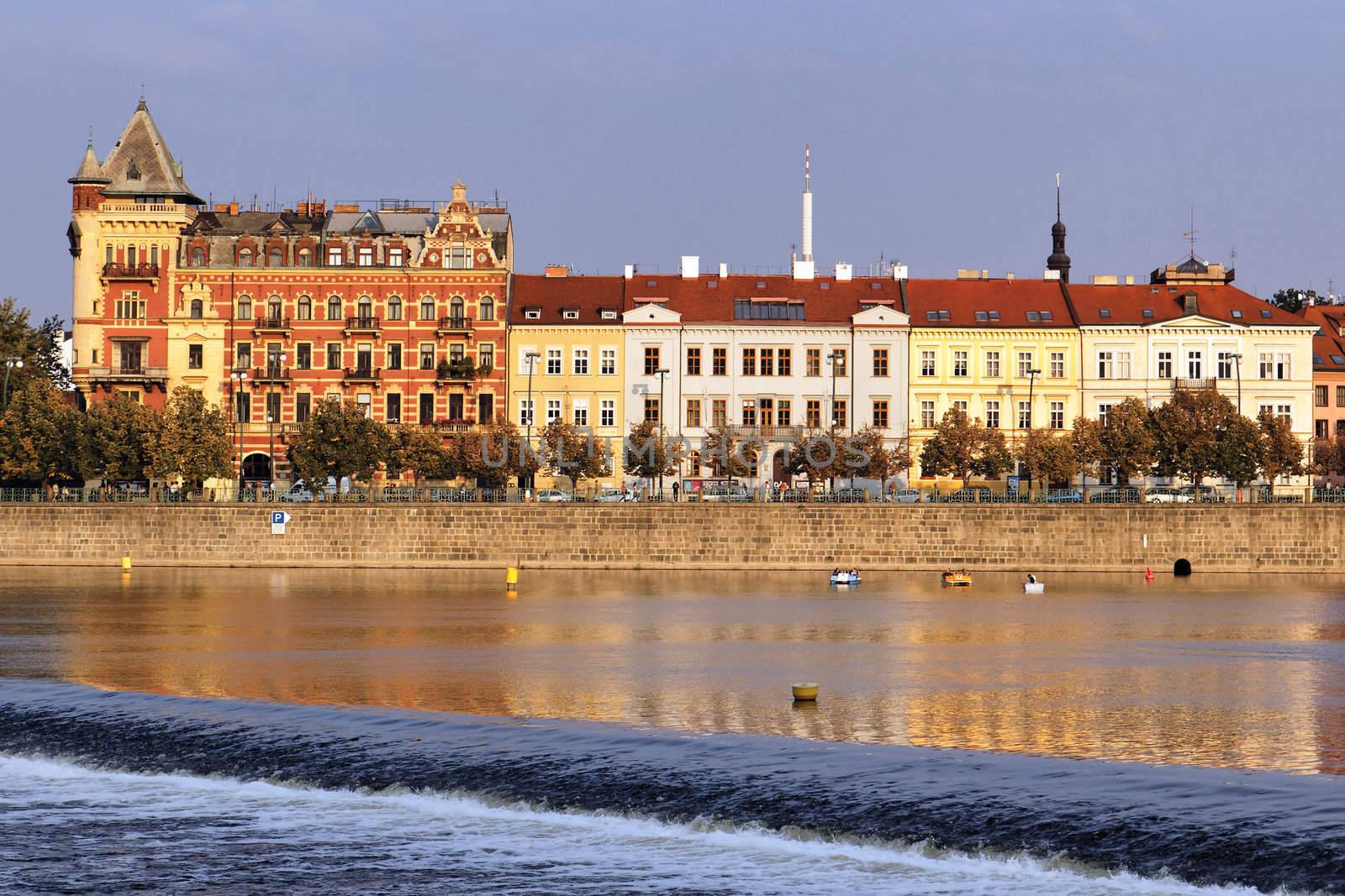 View Vltava river. Prague. Czech Republic 