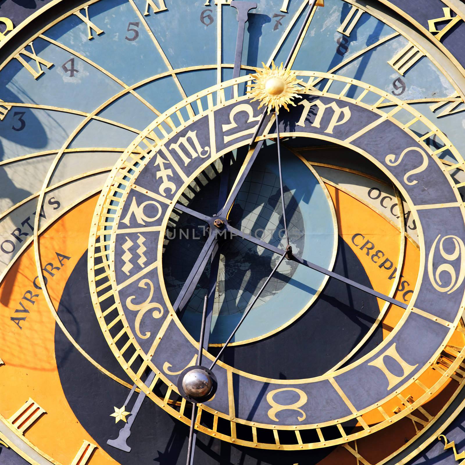 part of zodiacal clock in Prague city