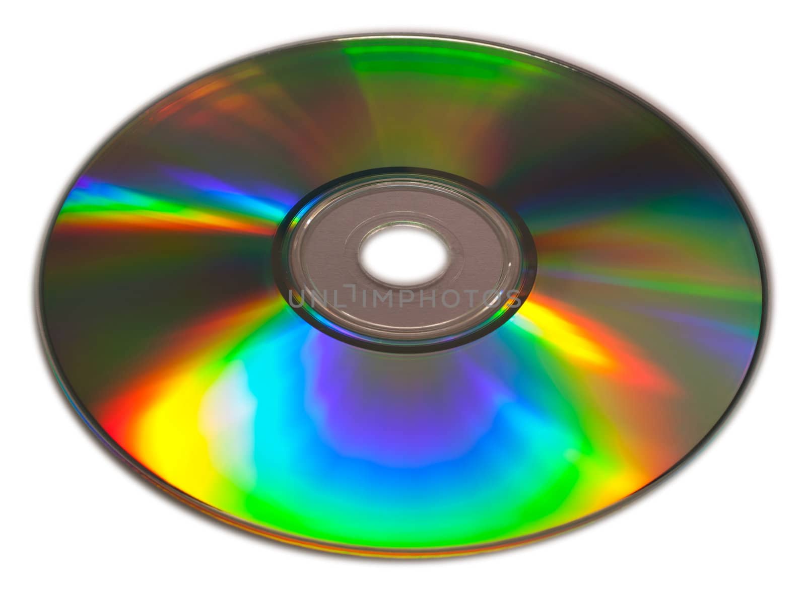 Colorful CD isolated on white background
