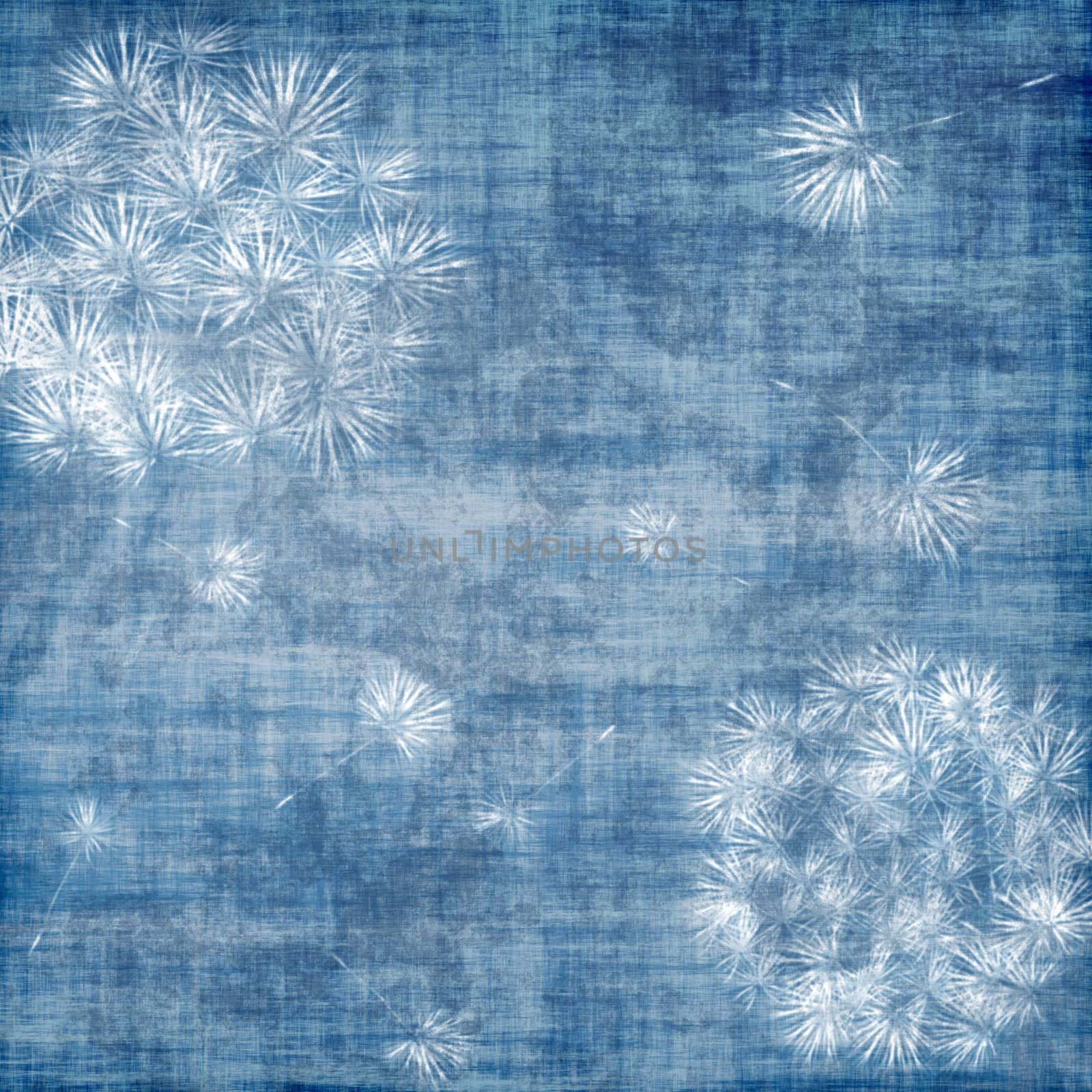 Dandelions over blue by Lirch