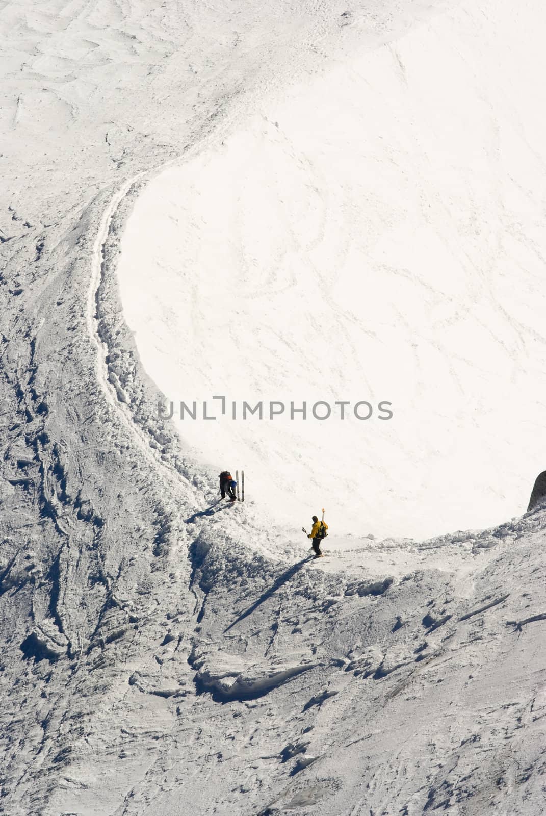 The Mont Blanc mountain range in Chamonix