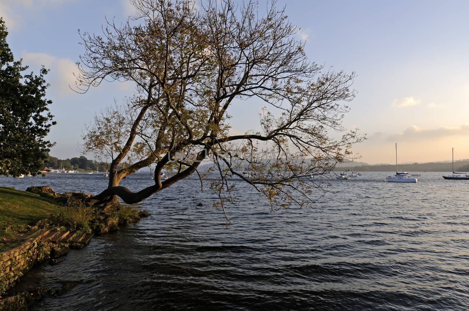 Lake Windermere in Lake District National Park Cumbria England