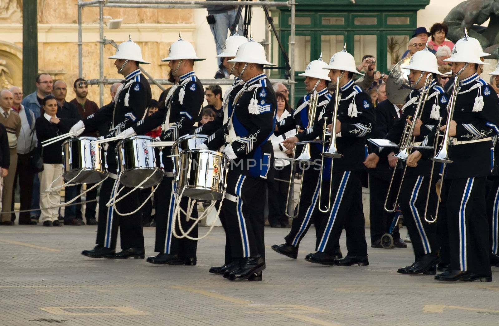 Members of the Police Band from the Malta Police Force      