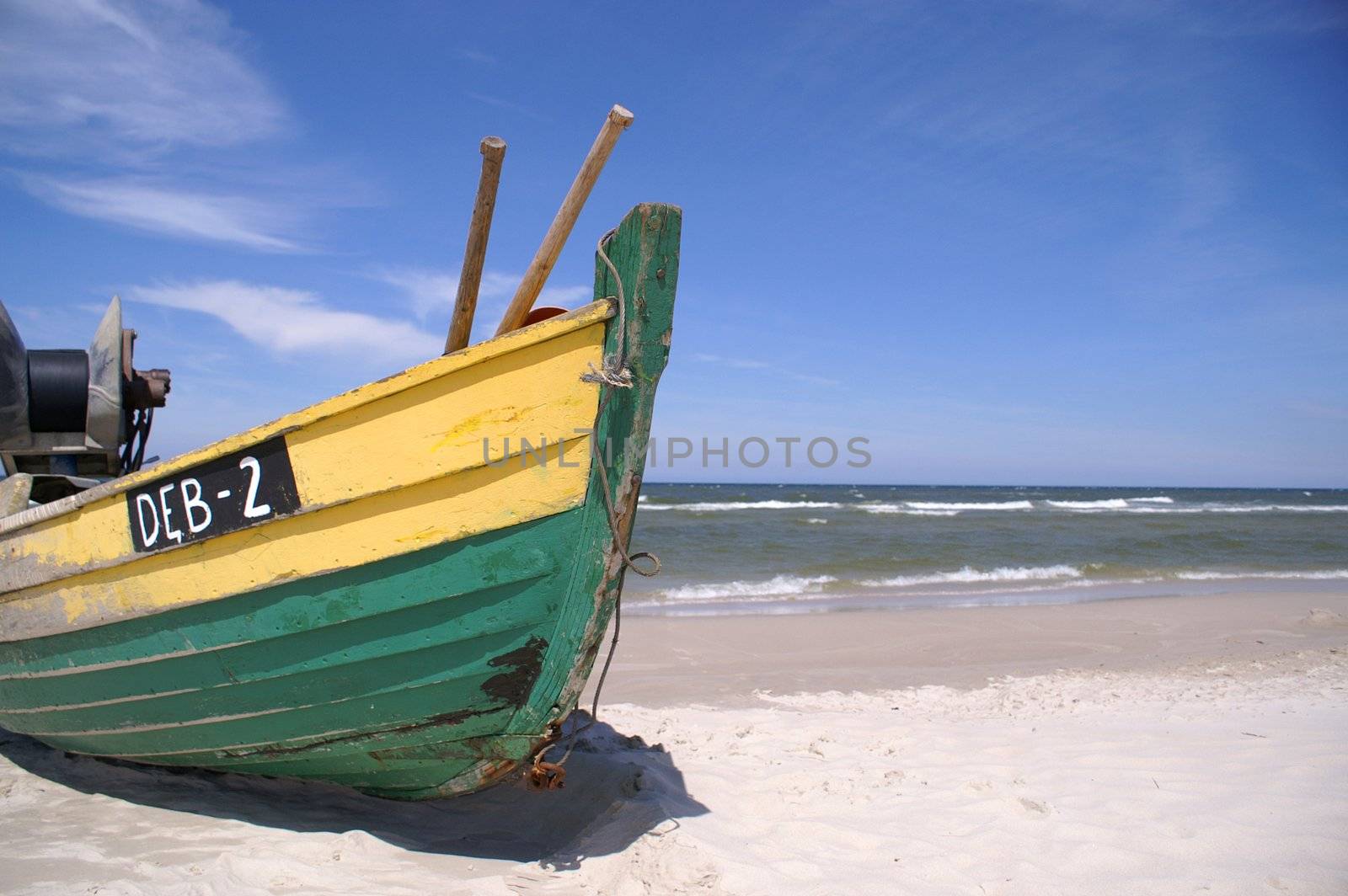 Fishboat at beach from Poland