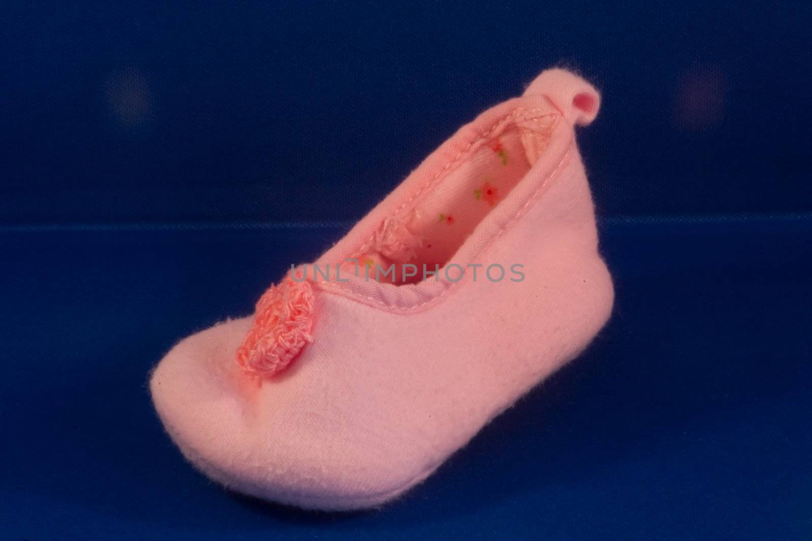 Pink baby shoes for a girl