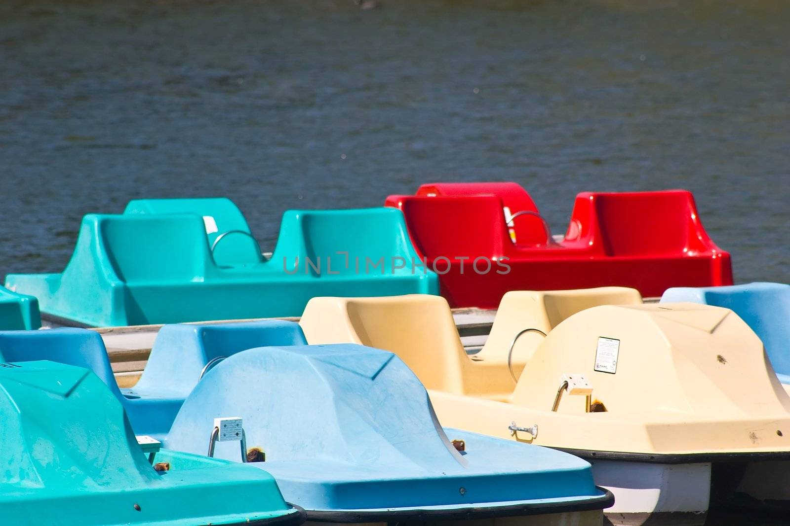 Pedal boats in Shoreline Lake
