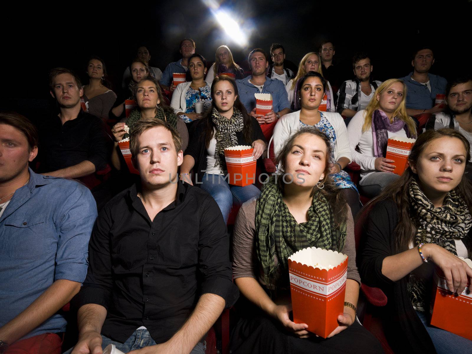 Large group of people at the Movie Theater